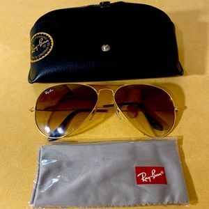RayBan gradient aviator sunglasses